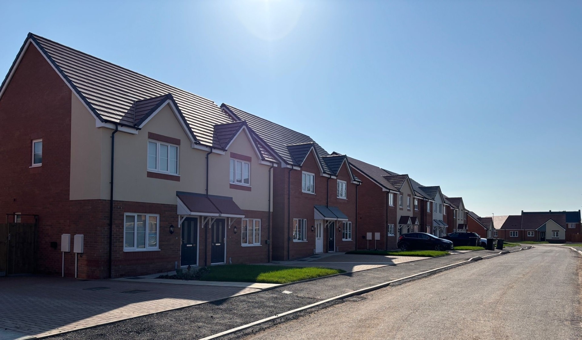 row of new houses from morro